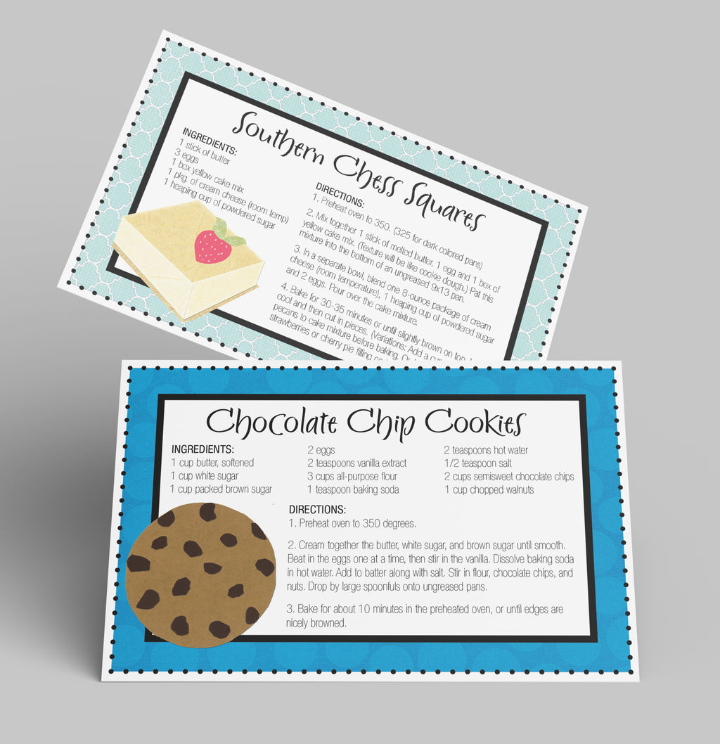Recipe Cards - Set of 10 (4x6in)